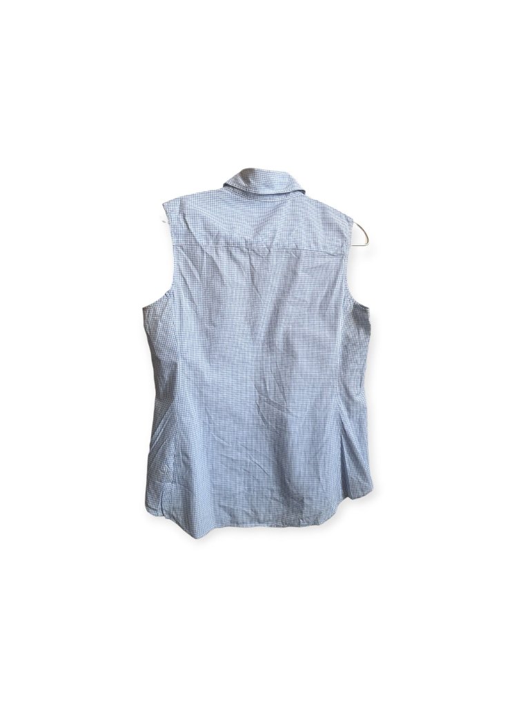 Muji Gingham Check Sleeveless Cotton Shirt, Size L — image 2 of 7